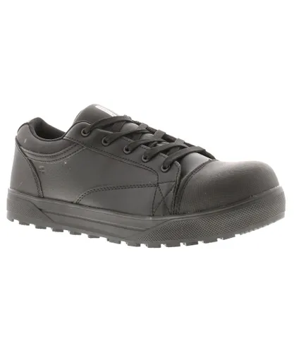 Shoes for Crews Mens Safety Trainers Fergus Leather Lace Up black Leather (archived)