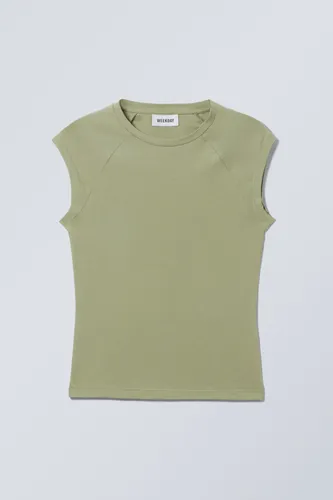 Short Sleeve Fitted Top - Green
