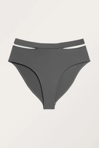 Side cut-out bikini bottoms - Grey