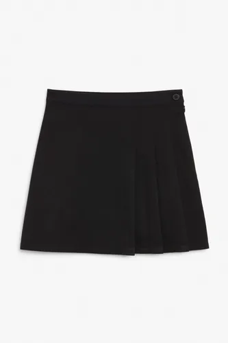 Side pleat tennis skirt - Black