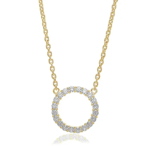Sif Jakobs Biella 18ct Gold Plated Sterling Silver White Zirconia Grande Necklace - Silver