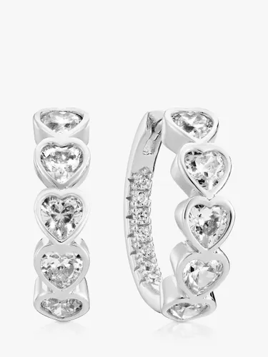 Sif Jakobs Jewellery Amorino Creolo Heart Hoop Earrings - Silver - Female
