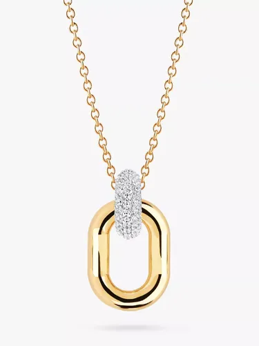Sif Jakobs Jewellery Capri Due Oval Cubic Zirconia Pendant Necklace - Gold - Female