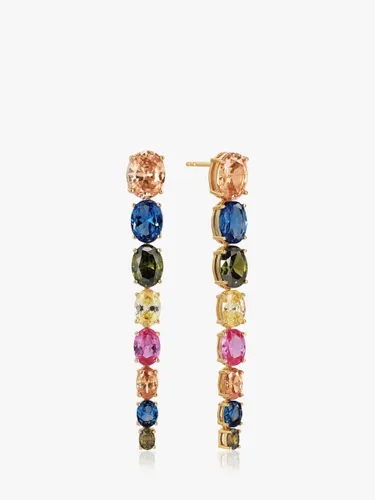 Sif Jakobs Jewellery Cubic Zirconia Drop Earrings - Gold/Multi - Female