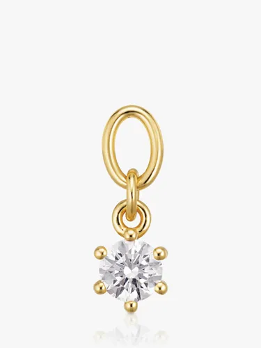 Sif Jakobs Jewellery Cubic Zirconia Hoop Charm, Gold - Gold - Female