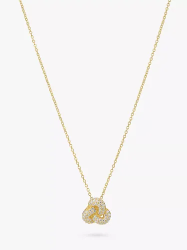 Sif Jakobs Jewellery Cubic Zirconia Knot Pendant Necklace - Gold - Female