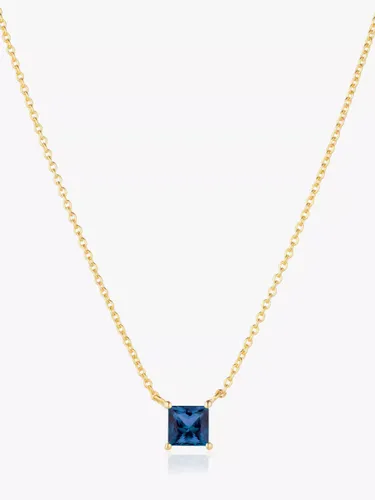 Sif Jakobs Jewellery Cubic Zirconia Pendant Necklace, Gold/Blue - Gold/Blue - Female