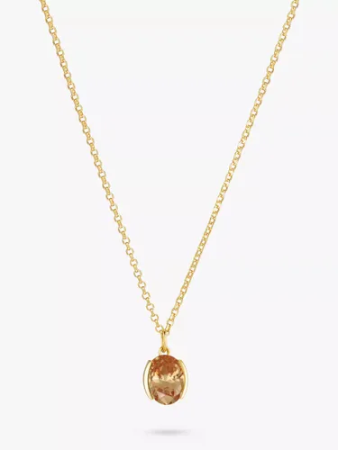 Sif Jakobs Jewellery Cubic Zirconia Pendant Necklace - Gold/Champagne - Female