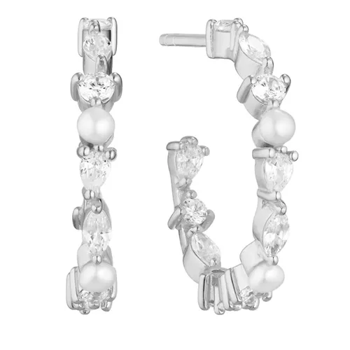 Sif Jakobs Jewellery Earrings - Adria Creolo Medio Earrings - silver - Earrings for ladies