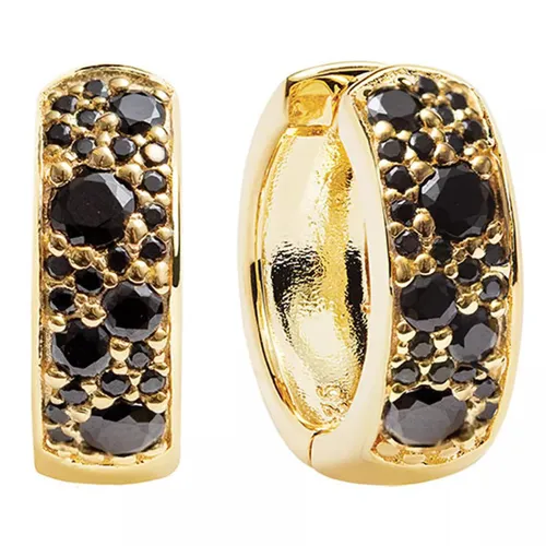 Sif Jakobs Jewellery Earrings - Novara Circolo Earrings Black - gold - Earrings for ladies
