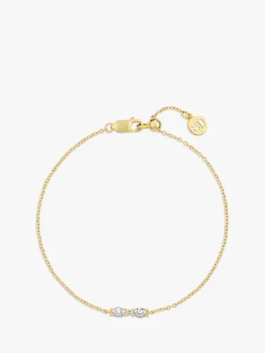 Sif Jakobs Jewellery Facet Cut White Zirconia Chain Bracelet, Gold - Gold - Female