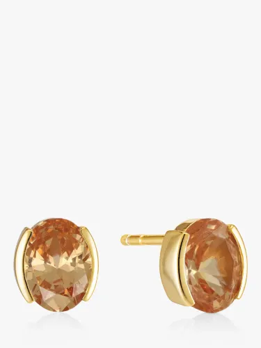 Sif Jakobs Jewellery Gold Plated Stud Earrings - Gold/Natural - Female