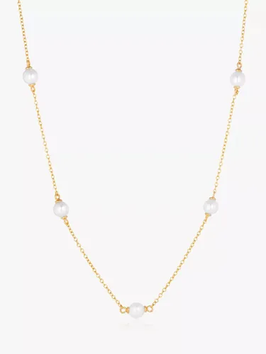 Sif Jakobs Jewellery Padua Cinque Freshwater Pearl Chain Necklace, Gold - Gold - Female