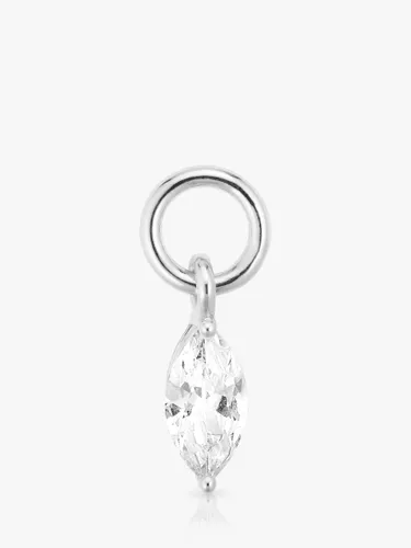Sif Jakobs Jewellery White Cubic Zirconia Charm, Silver - Silver - Female