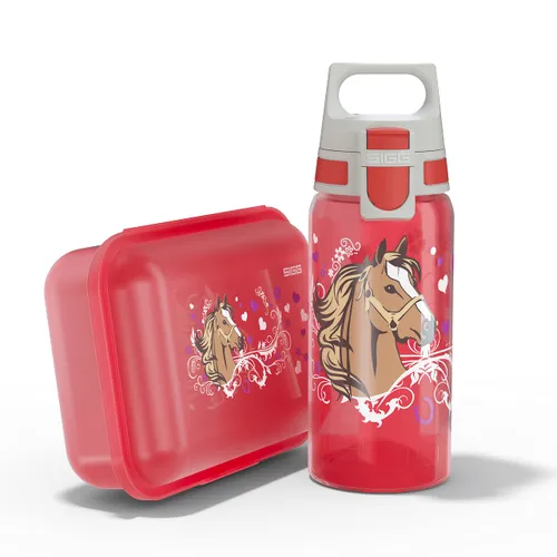 SIGG - Kids Water Bottle 0.5L & Lunchbox 1L - Viva Horses
