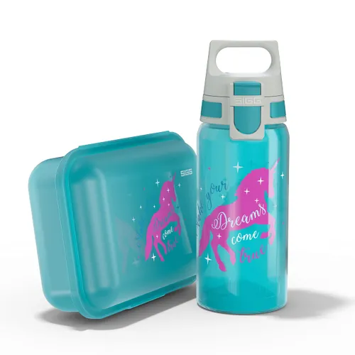 SIGG - Kids Water Bottle 0.5L & Lunchbox 1L - Viva Unicorn