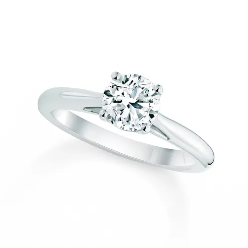 Silhouette 18ct White Gold 1.00ct Diamond Engagement Ring - Ring Size L