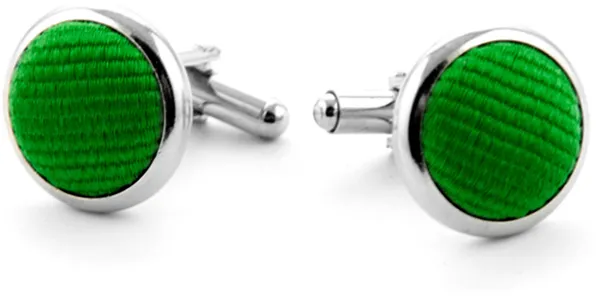 Silk Cufflinks Smaragd F68 Green