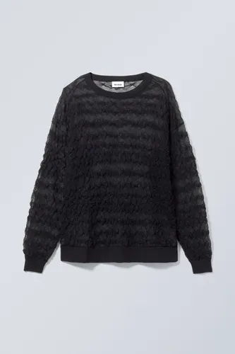 Silva Oversized Sheer Sweater - Black