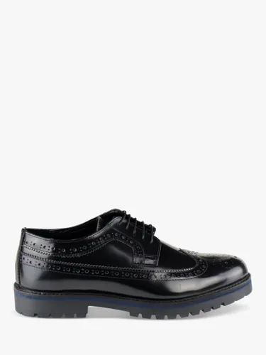 Silver Street London Croxley Leather Formal Brogue Shoes, Black - Black - Male