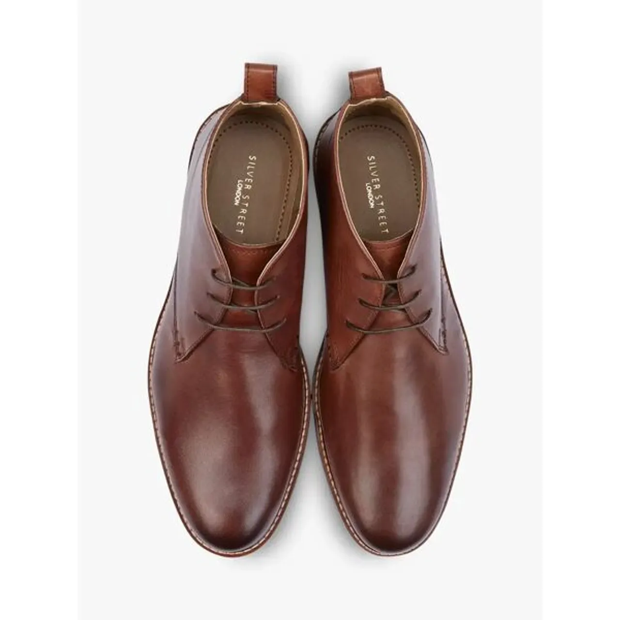 Silver Street London Ludgate Leather Chukka Boots - Brown - Male