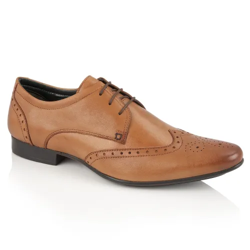 Silver Street London Men's Fleet Formal Leather Brogue Shoes