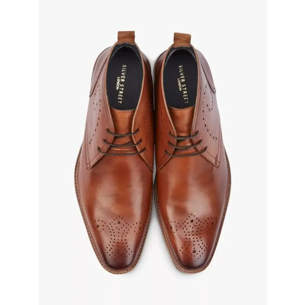 Silver Street London Pembroke Leather Boots - Tan - Male