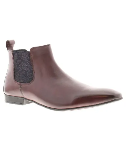 Silver Street Mens Boots Chelsea Smart Carnaby Leather - Purple Leather (archived)