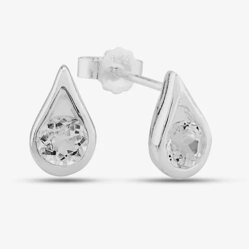 Silver Tear Drop Earrings E205C