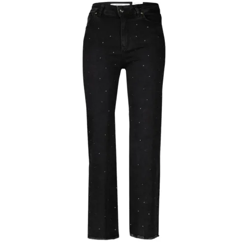 Silvian Heach , Cropped Slim-fit Jeans ,Black female, Sizes: