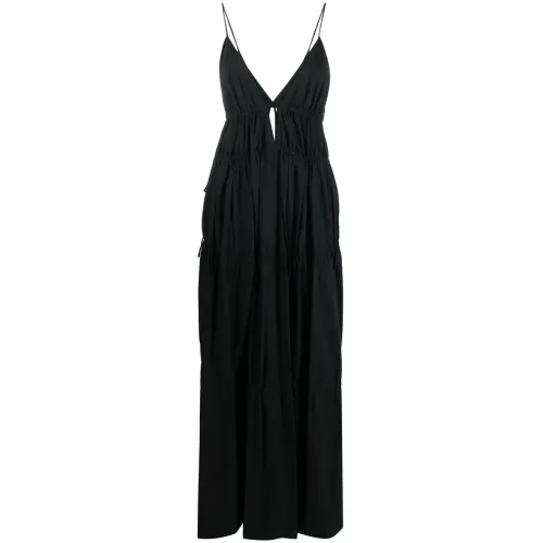 Simkhai , April solid cotton dress ,Black female, Sizes: