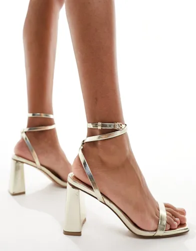Simmi London Bia strappy block heeled sandal in gold