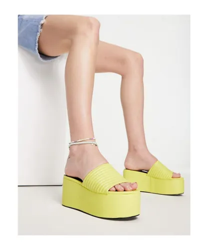 SIMMI Shoes Womens London saanvi flatform sandals in yellow