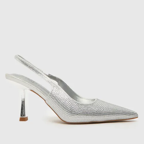 Simmi Women's Silver Beryl Slingblack High Heel Sandals