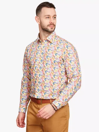 Simon Carter Liberty Fabric Prism Petal Regular Fit Shirt, Multi - Multi - Male