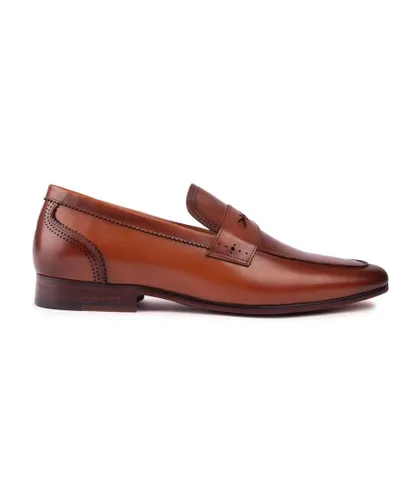 Simon Carter Mens Pike Loafer Shoes - Tan