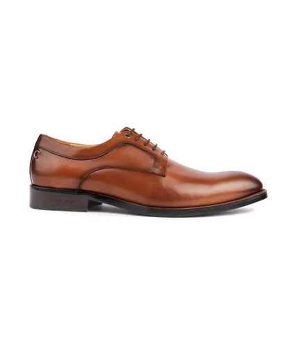 Simon Carter Mens Tawny Owl Derby Shoes - Tan Leather