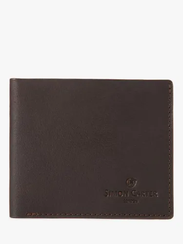Simon Carter Slim Leather Wallet - Brown - Male