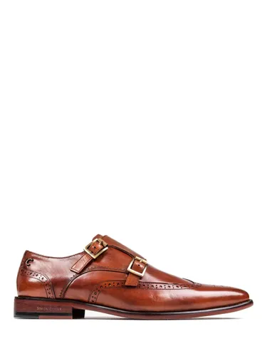 Simon Carter Spaniel Leather Monk Shoes, Tan - Tan - Male