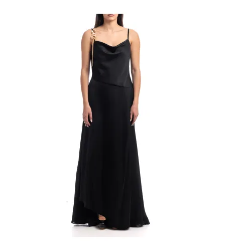 Simona Corsellini , Elegant Long Dress ,Black female, Sizes: