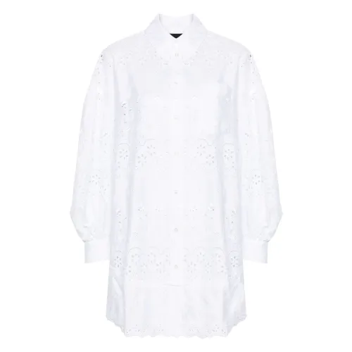 Simone Rocha , Drop Signature Shirt Dress ,White female, Sizes: