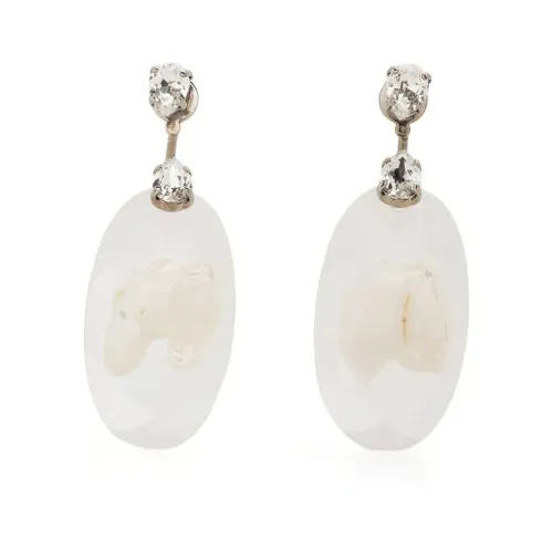 Simone Rocha , Trapped Winged Pearl Earrings ,White female, Sizes: ONE SIZE