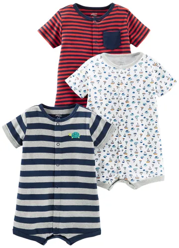 Simple Joys by Carter's Baby Boys' 3-Pack Snap-up Rompers