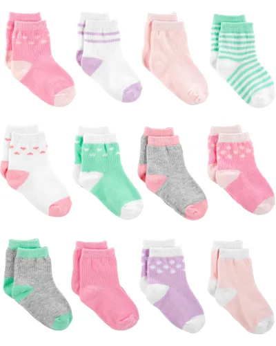 Simple Joys by Carter's Baby Girls' 12-Pack Sock Crew