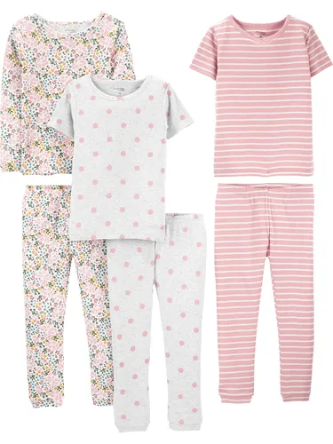 Simple Joys by Carter's Baby Girls' 6-Piece Snug-Fit Cotton