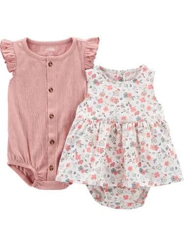 Simple Joys by Carter's Baby Girls' Sleeveless Rompers