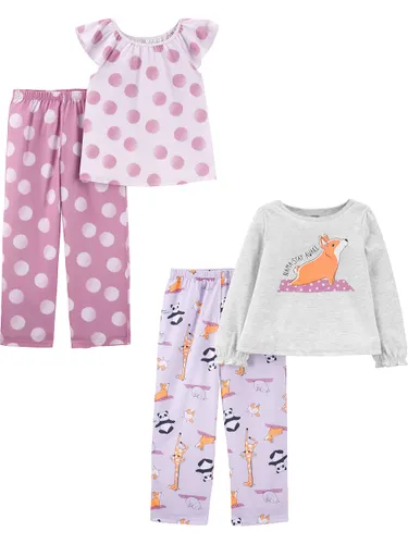 Simple Joys by Carter's Girls' 4-Piece Poly Pajamas Set