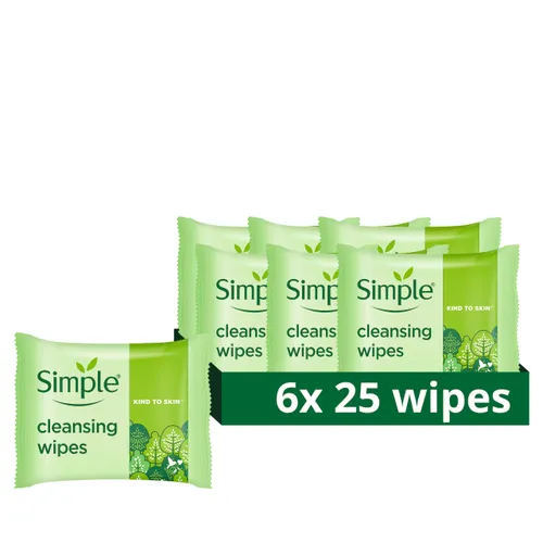 Simple Kind to Skin Bio-degradable Cleansing Wipes face