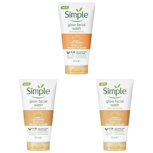 Simple Protect 'N' Glow Express Glow Clay Polish Cleanser