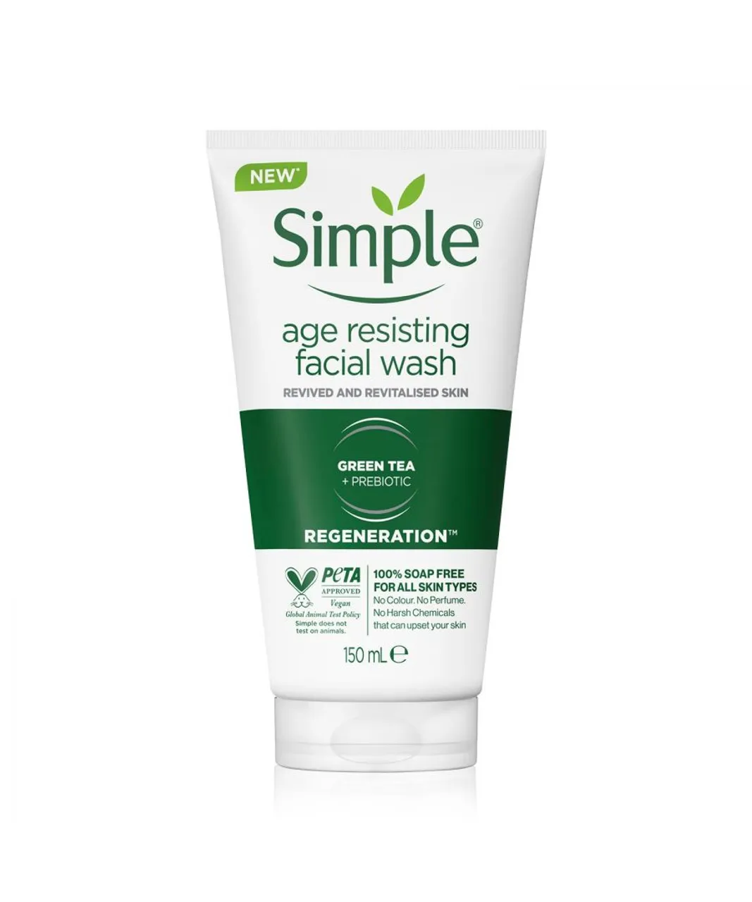 Simple Regeneration Age Resisting - Face Wash, 3pk, 150ml - Green - One Size